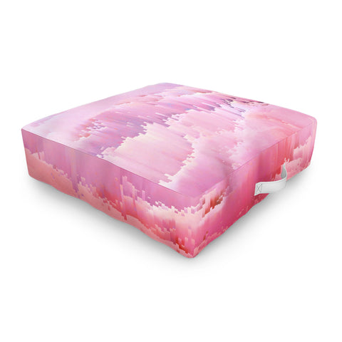 Emanuela Carratoni Delicate Glitches Outdoor Floor Cushion