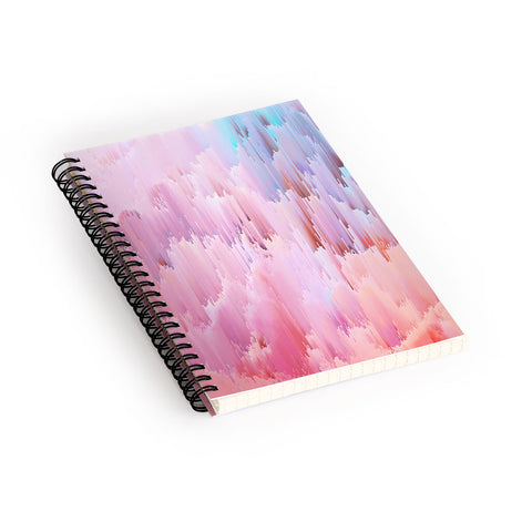 Emanuela Carratoni Delicate Glitches Spiral Notebook