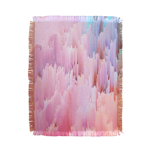 Emanuela Carratoni Delicate Glitches Throw Blanket