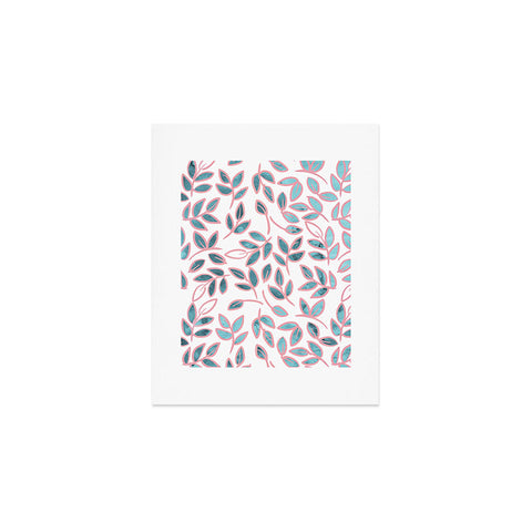 Emanuela Carratoni Delicate Leaves Pattern Art Print