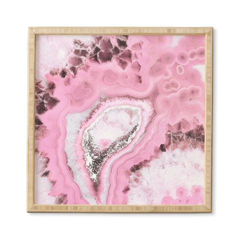 Emanuela Carratoni Delicate Pink Agate Framed Wall Art