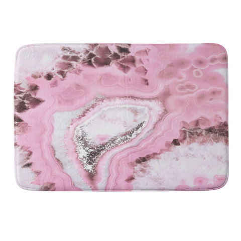 Emanuela Carratoni Delicate Pink Agate Memory Foam Bath Mat