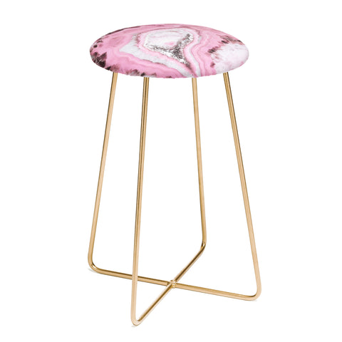 Emanuela Carratoni Delicate Pink Agate Counter Stool