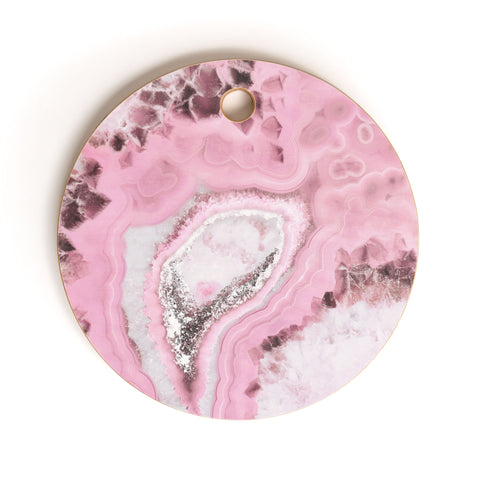Emanuela Carratoni Delicate Pink Agate Cutting Board Round