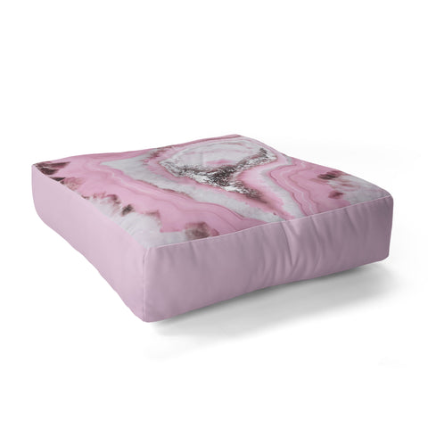 Emanuela Carratoni Delicate Pink Agate Floor Pillow Square