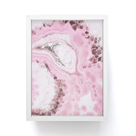 Emanuela Carratoni Delicate Pink Agate Framed Mini Art Print