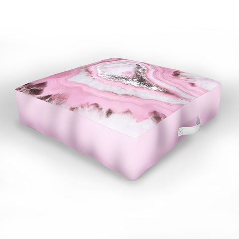 Emanuela Carratoni Delicate Pink Agate Outdoor Floor Cushion
