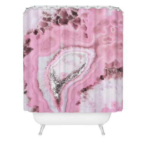 Emanuela Carratoni Delicate Pink Agate Shower Curtain