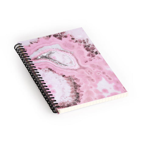 Emanuela Carratoni Delicate Pink Agate Spiral Notebook