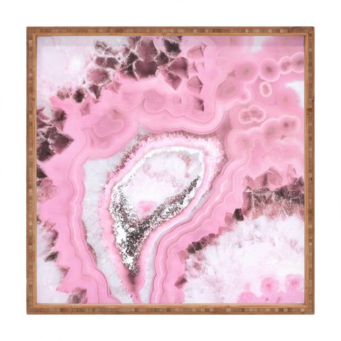 Emanuela Carratoni Delicate Pink Agate Square Tray