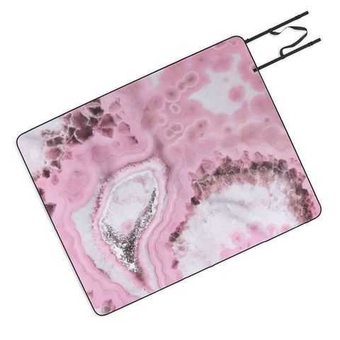 Emanuela Carratoni Delicate Pink Agate Picnic Blanket
