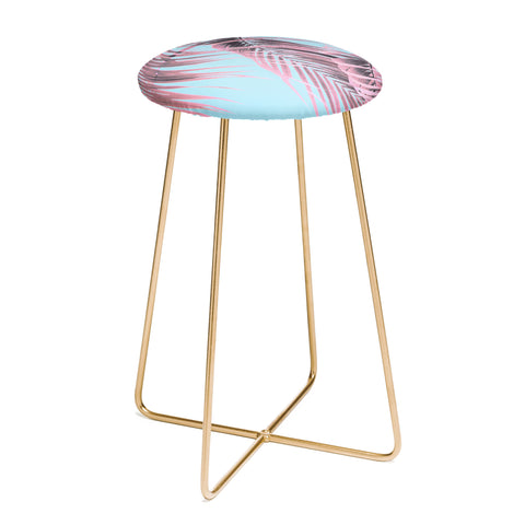 Emanuela Carratoni Delicate Pink Palms Counter Stool