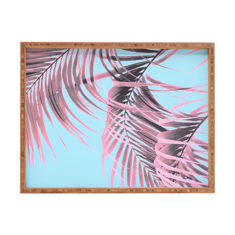 Emanuela Carratoni Delicate Pink Palms Rectangular Tray