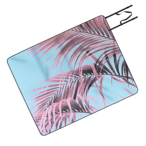 Emanuela Carratoni Delicate Pink Palms Picnic Blanket