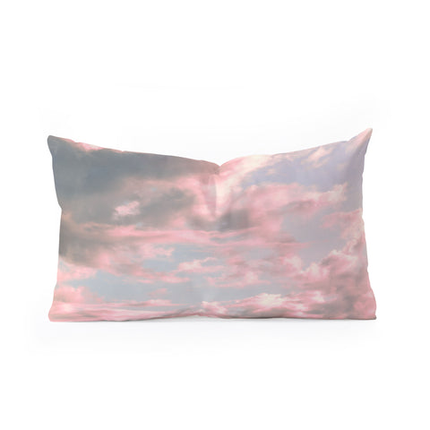 Emanuela Carratoni Delicate Sky Oblong Throw Pillow
