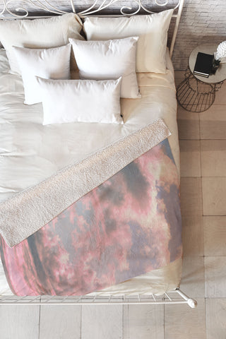 Emanuela Carratoni Delicate Sky Fleece Throw Blanket