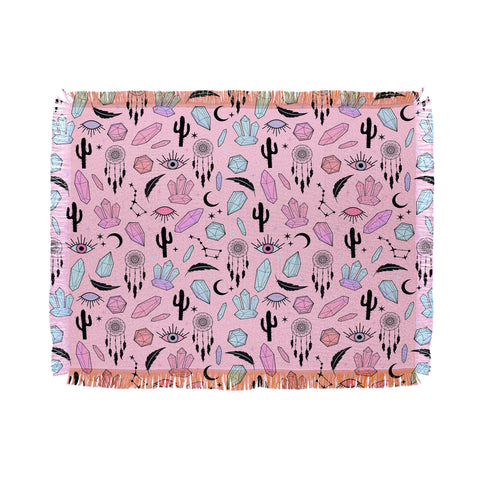 Emanuela Carratoni Desert Crystals Theme Throw Blanket