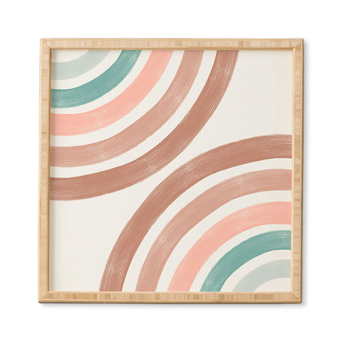 Emanuela Carratoni Double Retro Rainbows Framed Wall Art