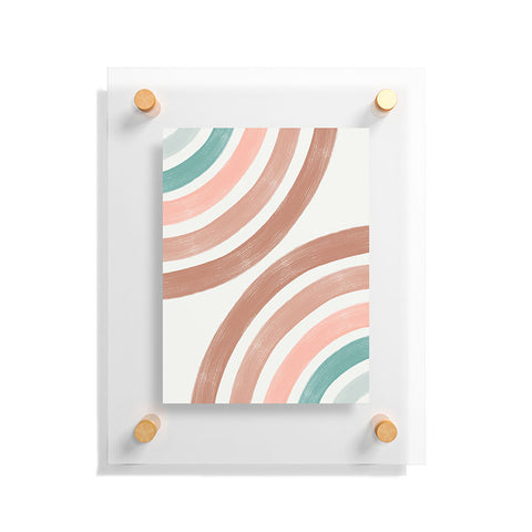 Emanuela Carratoni Double Retro Rainbows Floating Acrylic Print