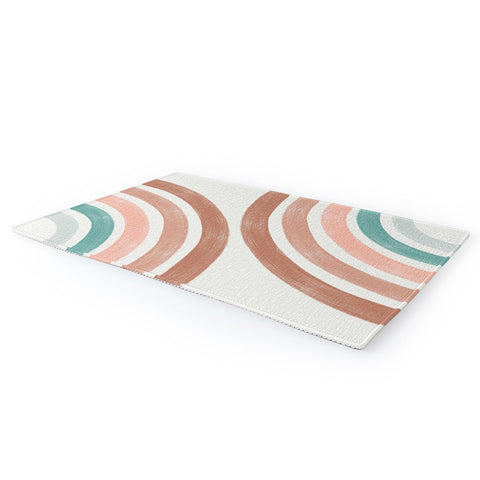 Emanuela Carratoni Double Retro Rainbows Area Rug