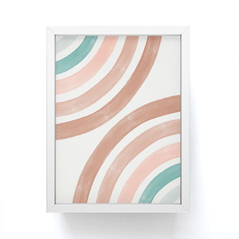 Emanuela Carratoni Double Retro Rainbows Framed Mini Art Print