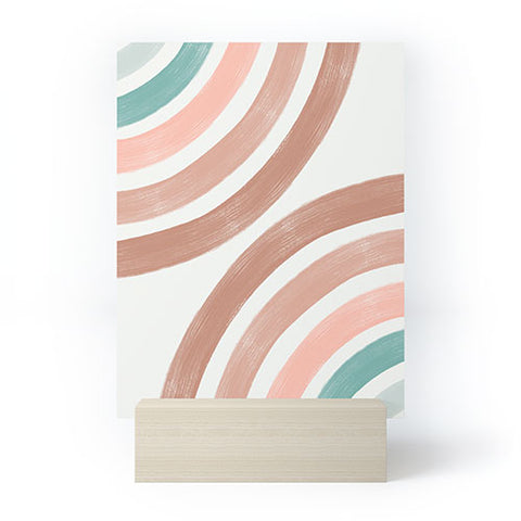 Emanuela Carratoni Double Retro Rainbows Mini Art Print