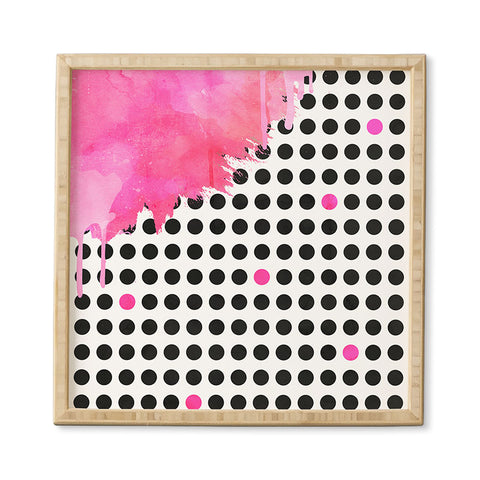 Emanuela Carratoni Dripped Polka Dots Framed Wall Art