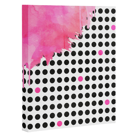 Emanuela Carratoni Dripped Polka Dots Art Canvas