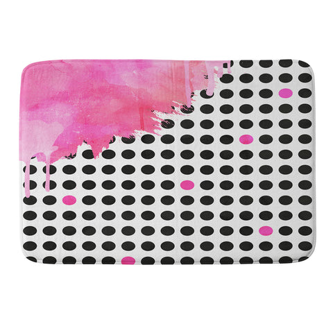 Emanuela Carratoni Dripped Polka Dots Memory Foam Bath Mat