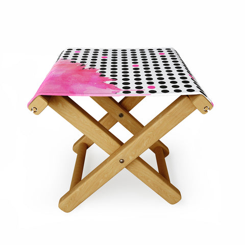 Emanuela Carratoni Dripped Polka Dots Folding Stool