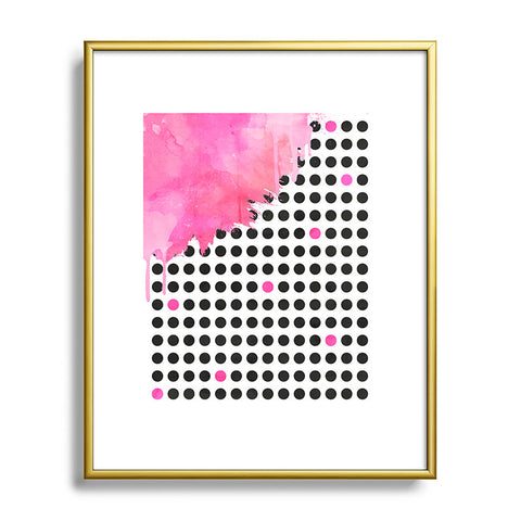 Emanuela Carratoni Dripped Polka Dots Metal Framed Art Print