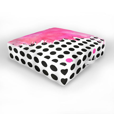 Emanuela Carratoni Dripped Polka Dots Outdoor Floor Cushion