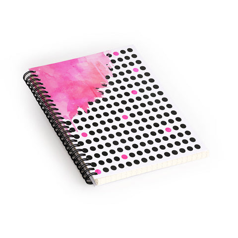 Emanuela Carratoni Dripped Polka Dots Spiral Notebook