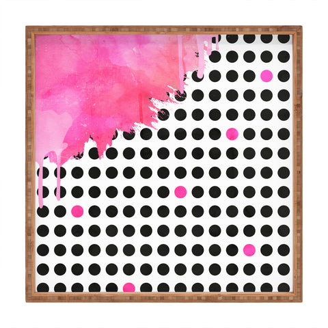 Emanuela Carratoni Dripped Polka Dots Square Tray