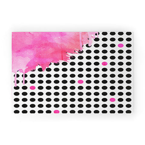 Emanuela Carratoni Dripped Polka Dots Welcome Mat