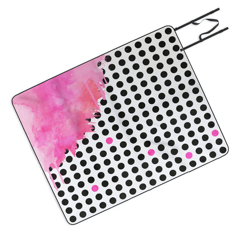 Emanuela Carratoni Dripped Polka Dots Picnic Blanket