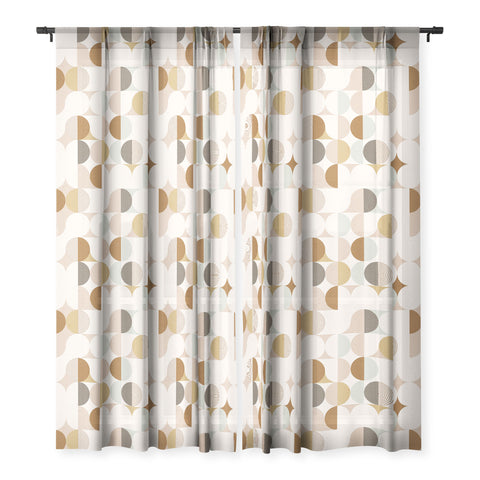 Emanuela Carratoni Earthnware Geometry Sheer Window Curtain