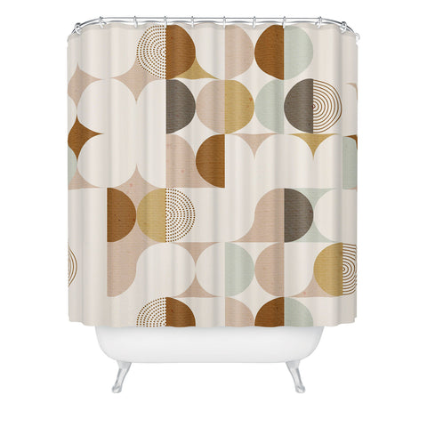 Emanuela Carratoni Earthnware Geometry Shower Curtain