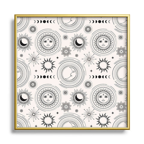 Emanuela Carratoni Esoteric Universe Metal Square Framed Art Print