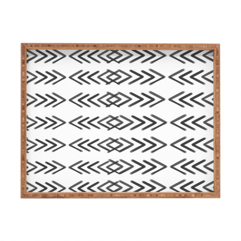 Emanuela Carratoni Ethnic Painted Pattern Rectangular Tray