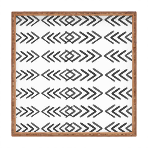 Emanuela Carratoni Ethnic Painted Pattern Square Tray