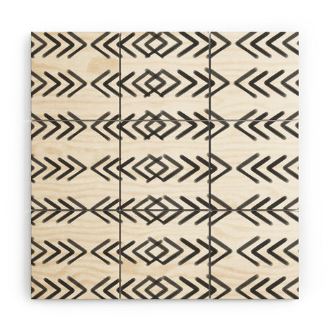 Emanuela Carratoni Ethnic Painted Pattern Wood Wall Mural