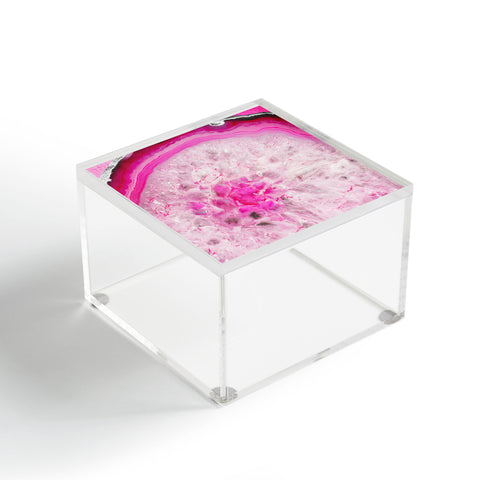 Emanuela Carratoni Fashion Pink Agate Acrylic Box