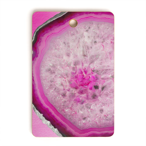 Emanuela Carratoni Fashion Pink Agate Cutting Board Rectangle