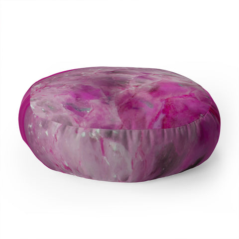 Emanuela Carratoni Fashion Pink Agate Floor Pillow Round