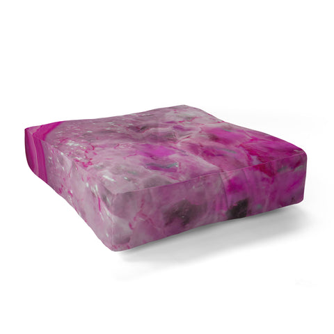 Emanuela Carratoni Fashion Pink Agate Floor Pillow Square