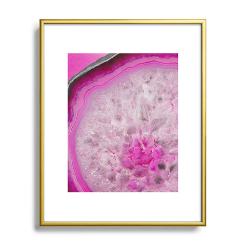 Emanuela Carratoni Fashion Pink Agate Metal Framed Art Print