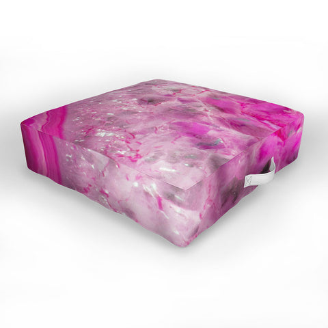 Emanuela Carratoni Fashion Pink Agate Outdoor Floor Cushion