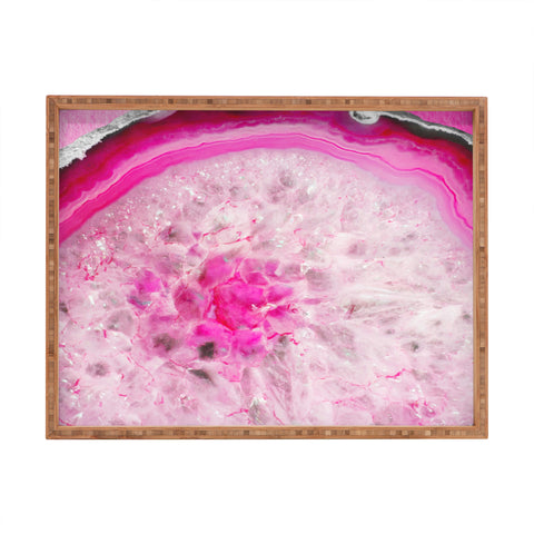 Emanuela Carratoni Fashion Pink Agate Rectangular Tray