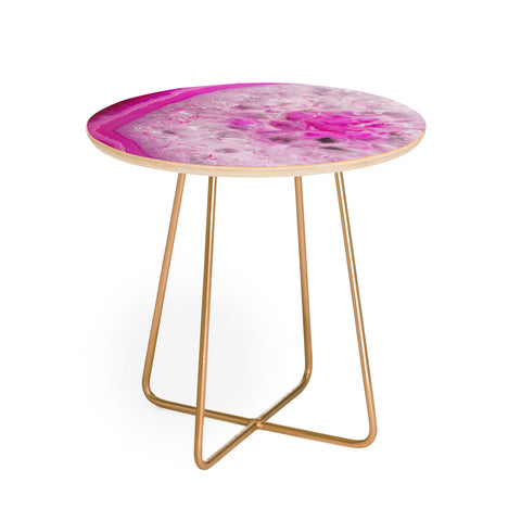 Emanuela Carratoni Fashion Pink Agate Round Side Table